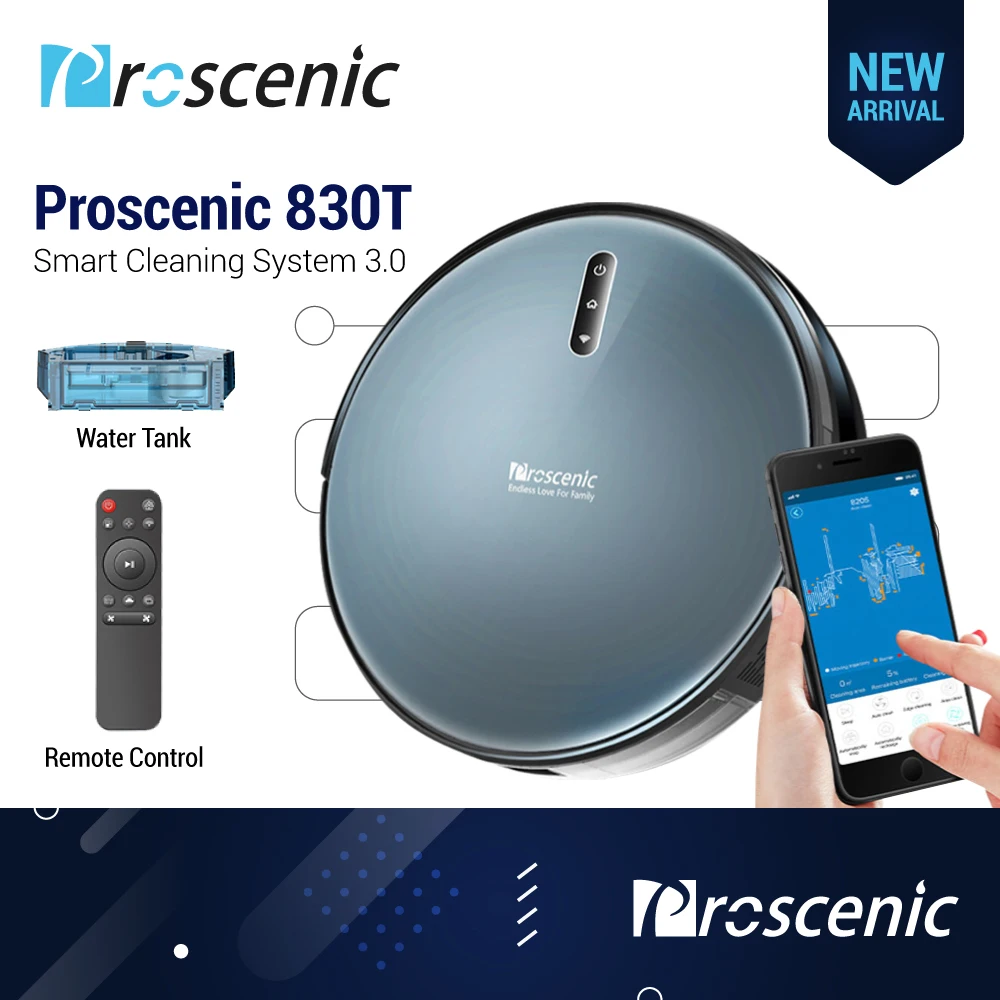 Proscenic 830T робот-пылесос 3 в 1: Saugroboter mit Wischfunktion приложение Управление wlan saugroboter