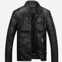 Новая мужская куртка из искусственной кожи пальто сплошной цвет весна осень пальто куртки M-5XL