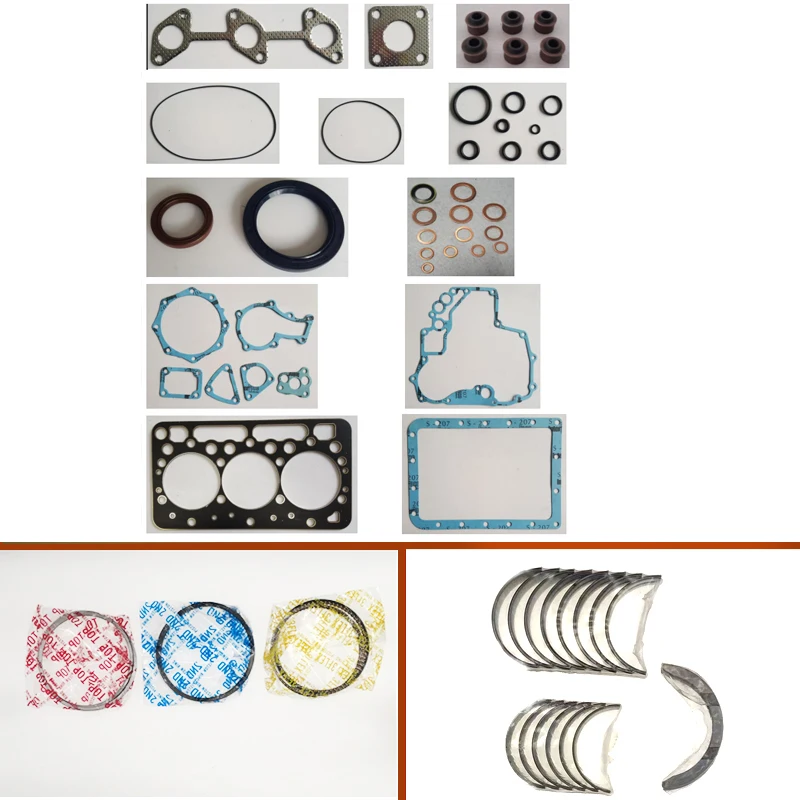 Complete Engine Full Gasket Set Kit Crankshaft Connecting Rod Bearing Piston Ring For Kubota Engine: D722    07916-29475