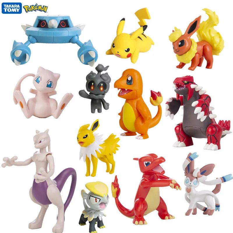 

Pokemon 4-13Cm Toys Model Cartoons Movie Anime Figure Pikachu Eevee Charmander Mewtwo Collection Dolls Child Birthday Best Gift