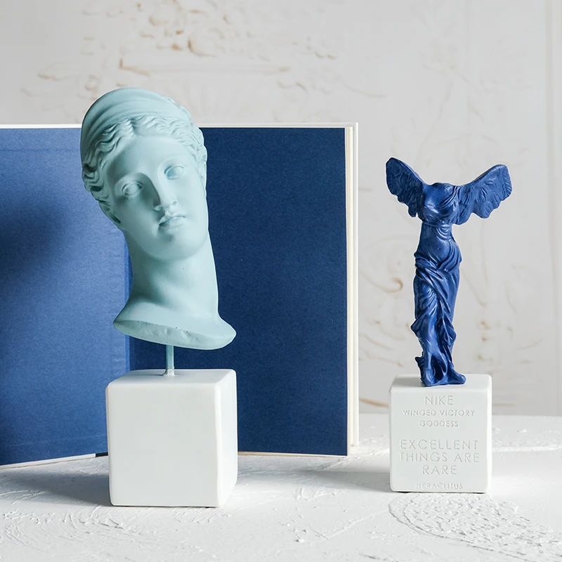 

European Resin Portrait Greek Goddess Sculpture Artwork Ornaments Office Cafe Home Livingroom Table Furnishing Decoration Crafts