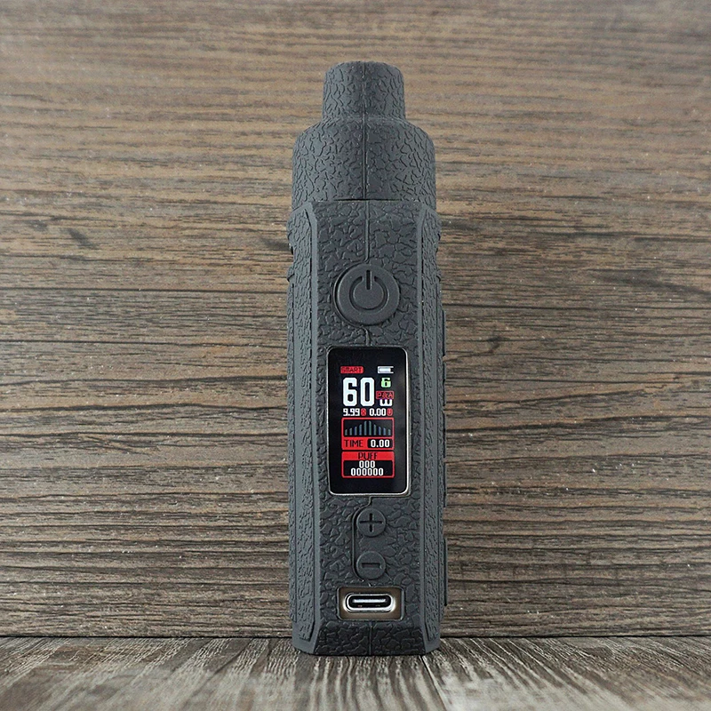 VOOPOO Drag S Pod 60W Vape 실리콘 커버 스킨 보호 고무 슬리브, ModShield 가죽 랩용 텍스처 케이스