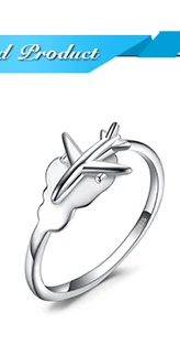 JewelryPalace Global кольцо с фигурой самолета 925 пробы серебряные кольца для женщин Открытый Штабелируемый кольца из серебра 925 пробы, ювелирные изделия