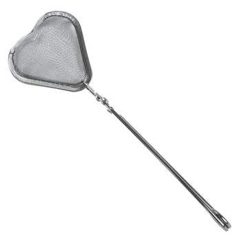 

New Heart Shaped Spoon Tea Mesh Infuser Strainer with Squeeze Handle