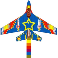 Free shipping large plane kite flying toys nylon ripstop fighter kite string line wei kite factory elf aircraft kites pilot bear 1