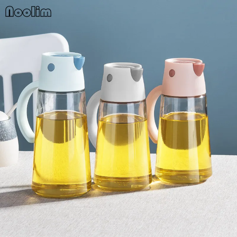 Glass Automatically Open Lid Oil Bottle Vinegar Dispenser Leak Proof Seasoning Sauce Storage Kitchen Cooking Baking Tools | Дом и сад