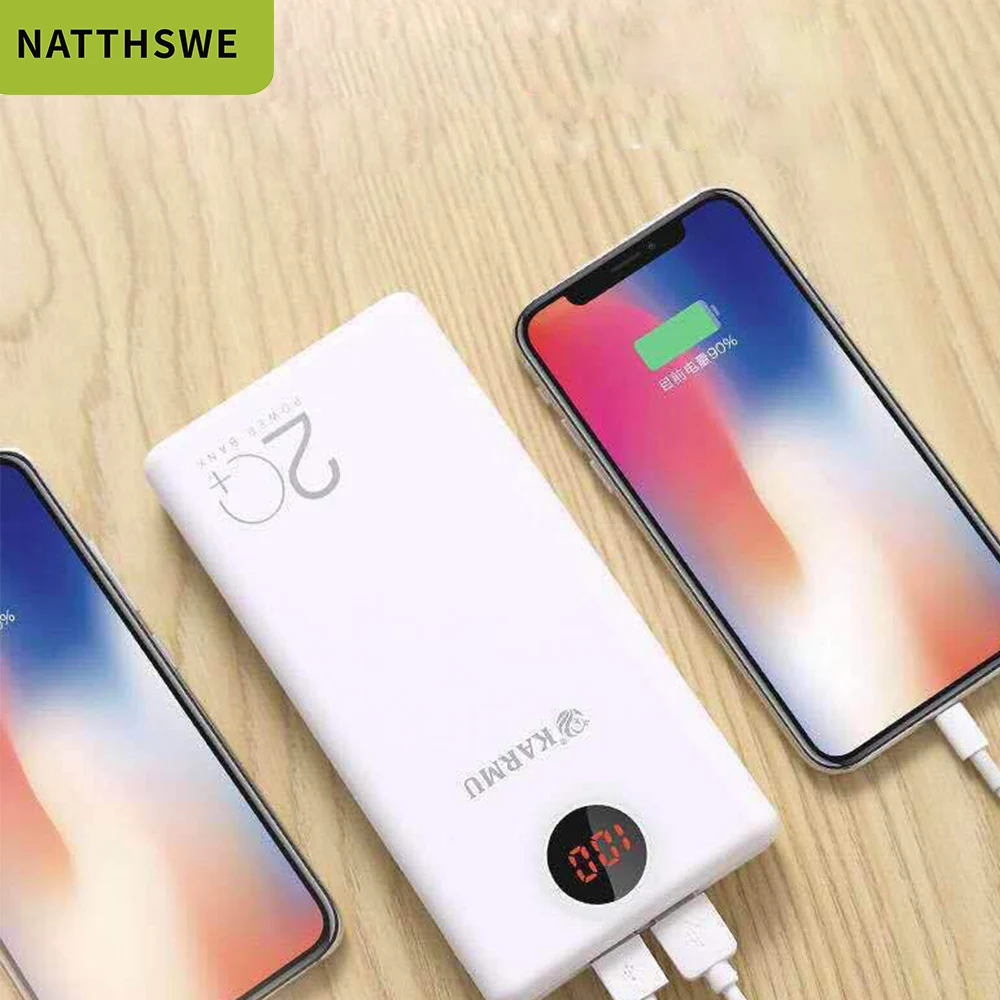 NATTHSWE 20000 мАч Внешний аккумулятор для iPhone samsung huawei type C PD Быстрая зарядка + быстрая 3 0