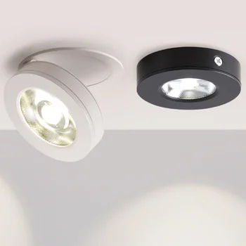 

Rotate 360° Folding Recessed Round COB LED Downlights 7W/12W LED Ceiling Spot lights Background Painting Lamps Indoor Lig