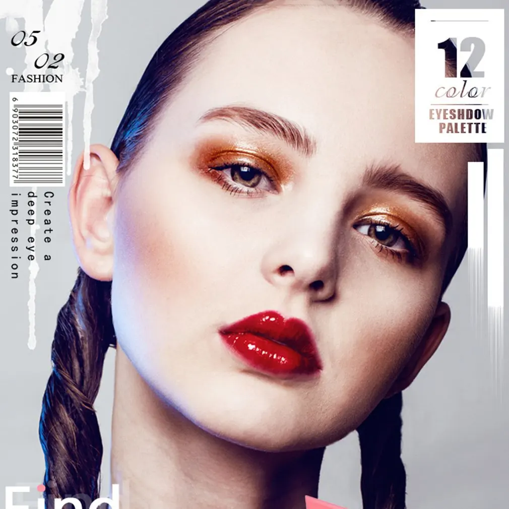 Kiss beauty 12 цветов ленивый глаз диск для теней девушка матовое стекло с перламутровым эффектом прочный девичий косметический