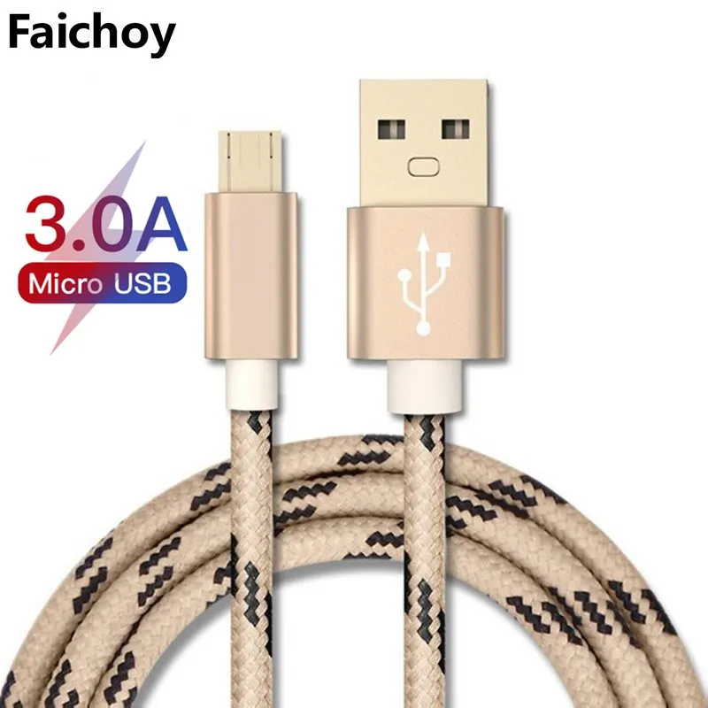 

Good 3A Micro Quick Charger Cable for Samsung Sony Xiaomi Android USB Micro Fast Charging Data Cable A3 A5 A7 J5 J7 Charger Cord