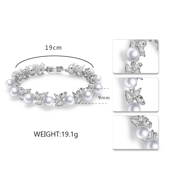 Прозрачный корейский стиль, шикарный жемчужный браслет для женщин, серебро 925, ювелирное изделие в форме капли воды, драгоценные камни, Женский креативный подарок, вечерние