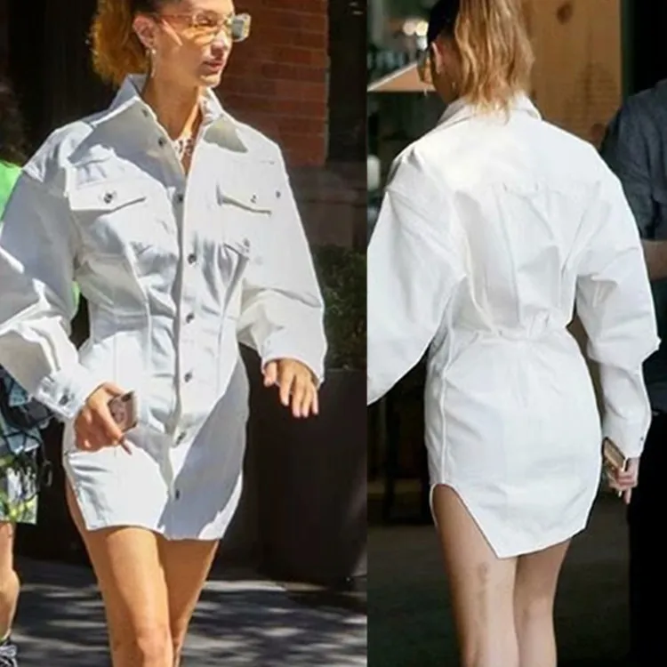 

Autumn New Style WOMEN'S Dress Long Sleeve Suit Collar Coat Europe And America-Style Single-Breasted Dress 128-9208