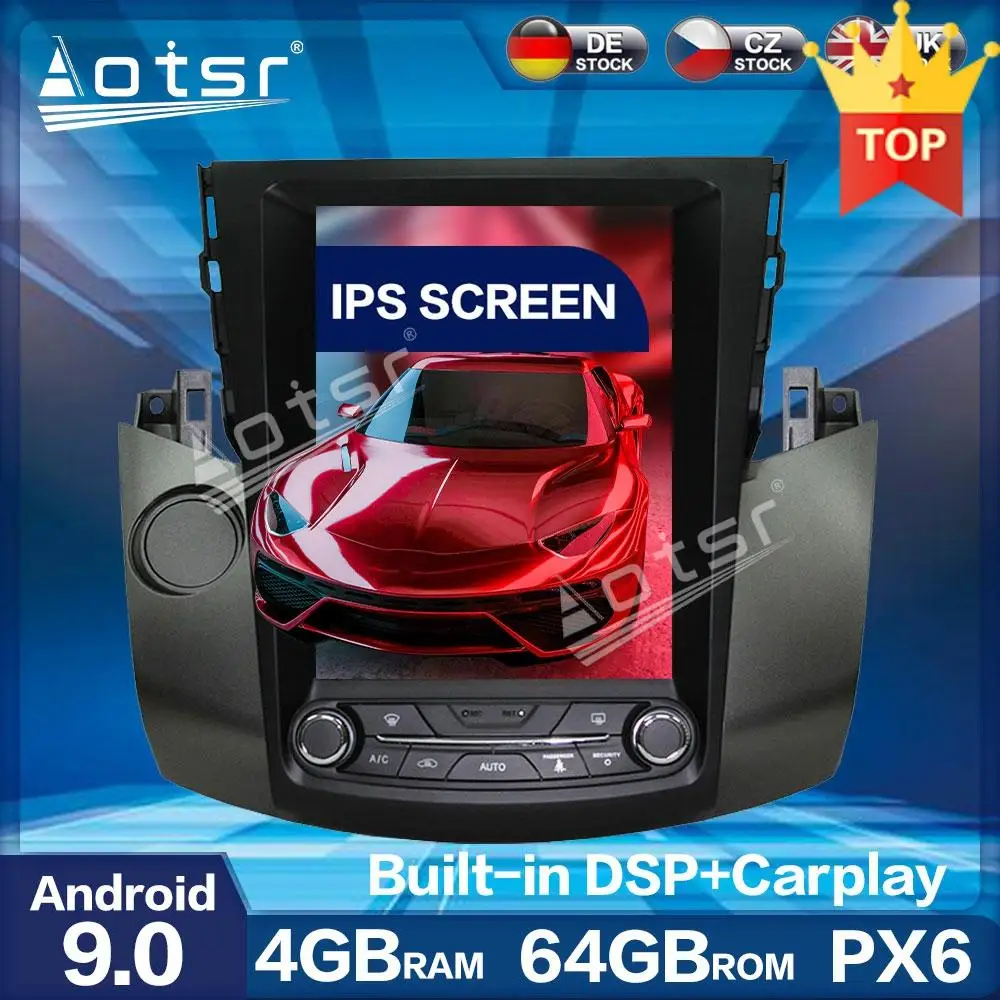 Aorts Tesla PX6 Android 9 0 64GB CARPLAY автомобильный радиоплеер для Toyota RAV RA-V Автомобильный GPS