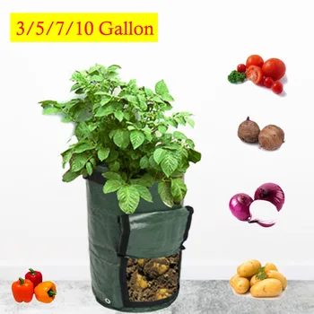 

Plant PE Fabric Bags Potato Cultivation Vegetable Planting Bags Garden Pots Planters Grow Bag Farm Home Garden Tool