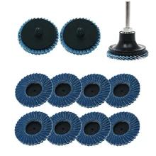 Disques à lamelles professionnels plats 11 pièces/ensemble 2, pour meuleuse d'angle, outils abrasifs, outils électriques