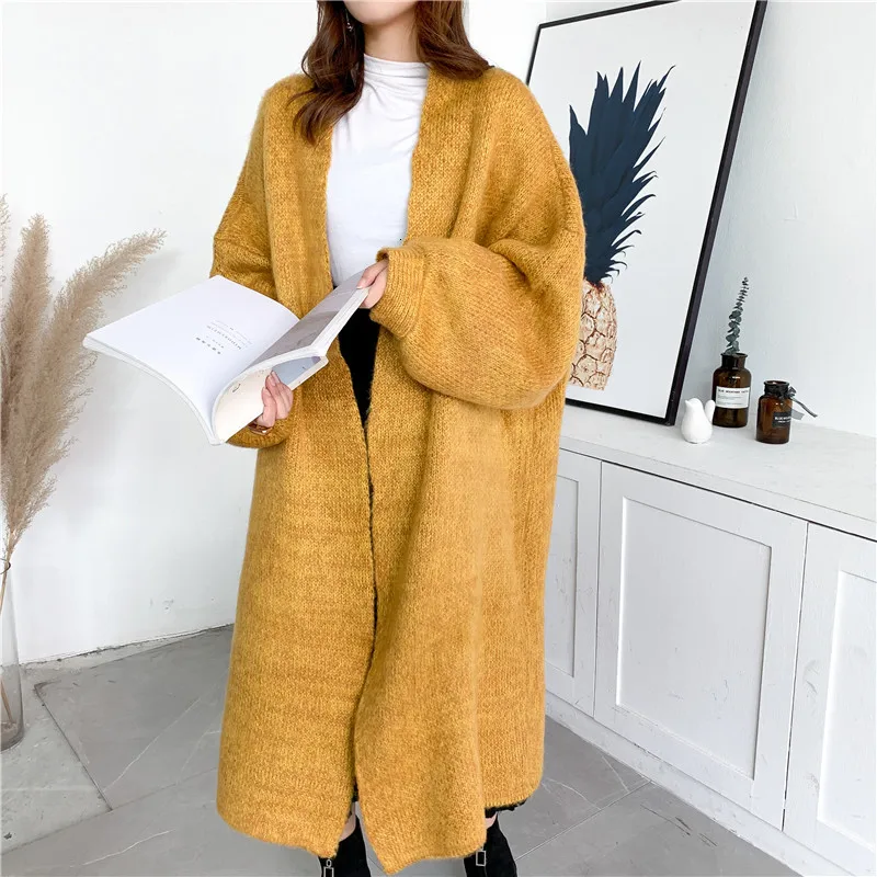 Best Price Women's Sweater Coat Wild Casual Winter New 2019 Solid Color Cardigan Sweaters Female Korean Style Women Clothing Y317