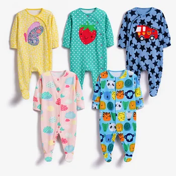 

WHOLESALE Newborn Baby Clothes Baby Girl Boy Rompers Infant Rompers Pajamas Cotton Snug New Born Jumpsuit HIGH QUALITY 3M-12M