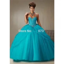 Синий Бальные платья бальное платье Элегантное Тюлевое украшенное бисером кристаллы дешевые милые 16 платья