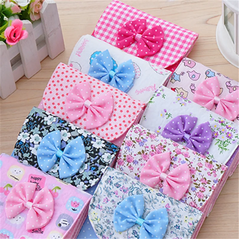 

Vogvigo Cosmetic Storage Bag Bowknot Floral Coin Purses Women Wallet Cute Credit Card Holder Key Money Bags Travel Canvas Bag
