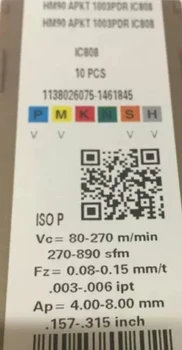 

10PCS ISCAR CARBIDE HM90 APKT 1003PDR IC808