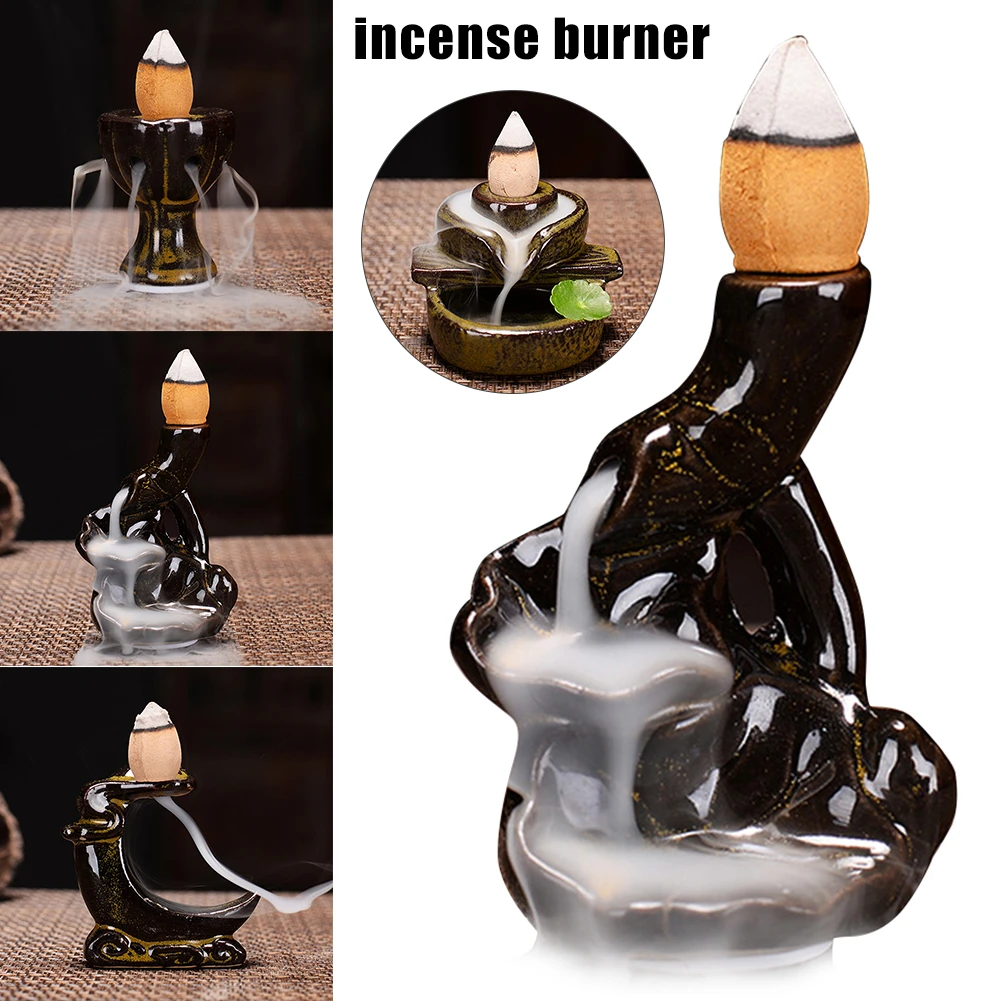 wade miniatures Waterfall Incense Burner Backflow Ceramic Incense Holder Incense Fountain Backflow Incense Cones For Home Decor Office Clh@8 miniature duck figurines