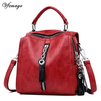 

Vfemage Soft Leather Handbags Women Bags Designer Ladies Small Flap Bag Messenger Retro Female Crossbody Bag Multifunction Bolsa
