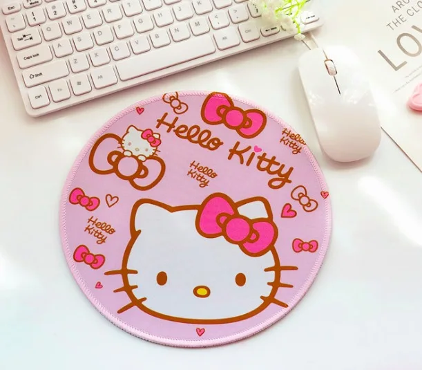 20 шт. 18 моделей мультяшный коврик для мыши kawaii Милая резинка коврик для мыши на день рождения подарок на Рождество и год - Цвет: Светло-желтый