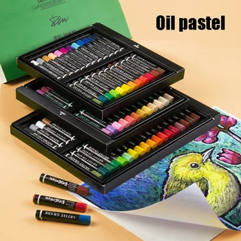 

12/24/36/60 Colors Round Shape Soft Oil Pastel for Students Drawing Pen School Stationery Art Supplies Wax Crayon