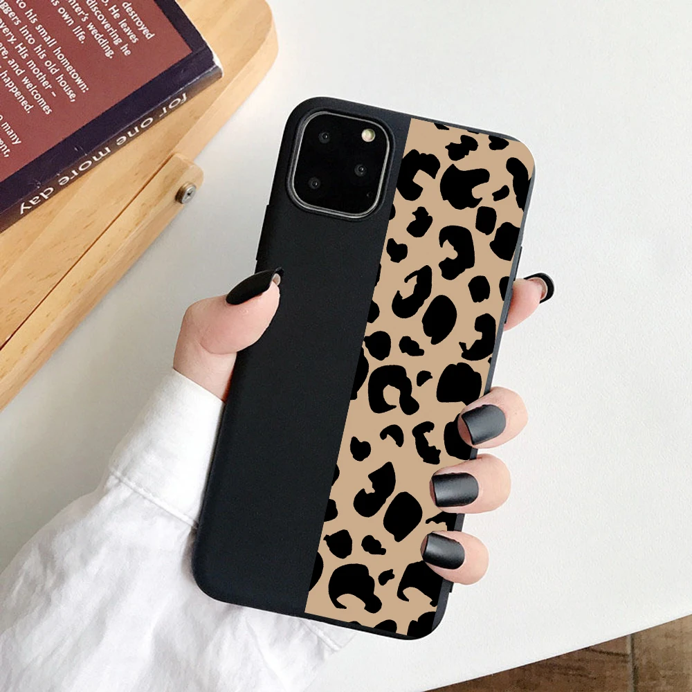 Чехол для телефона для iPhone 11 Pro X XR XS Max 8 7 6 6s Plus карамельный цвет милый Леопардовый принт Мягкий ТПУ задний Чехол s для iPhone 11 - Цвет: 01