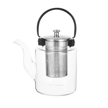 

1Pc Glass Kettle Heat-Resistant Strainer Tea Pot Tea Kettle Transparent Tea Pot