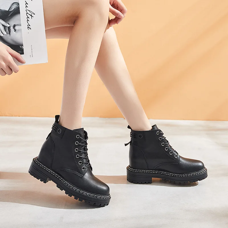 

New high rise casual boots, Martin boots, women's single boots, leather shoes