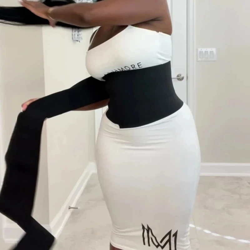 full body shaper Waist Trainer for Women Tummy Control Wrap Waste Trimmer Belt Tape Long Torso Slimming Body Shaper Postpartum Girdle Weight Loss shapewear shorts