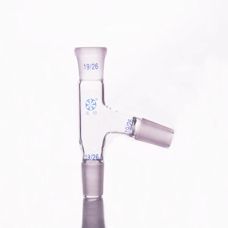 

75 degree distillation head,Three way adapter,19/26, 75 bend (Borosilicate Glass 3.3), distillation head