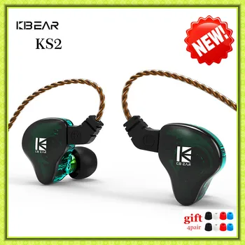 

KBEAR KS2 1BA+1DD In Ear Earphones HIFI Earbuds Running Sprot Game Headset Green Earphone Connector KBEAR TRI I3