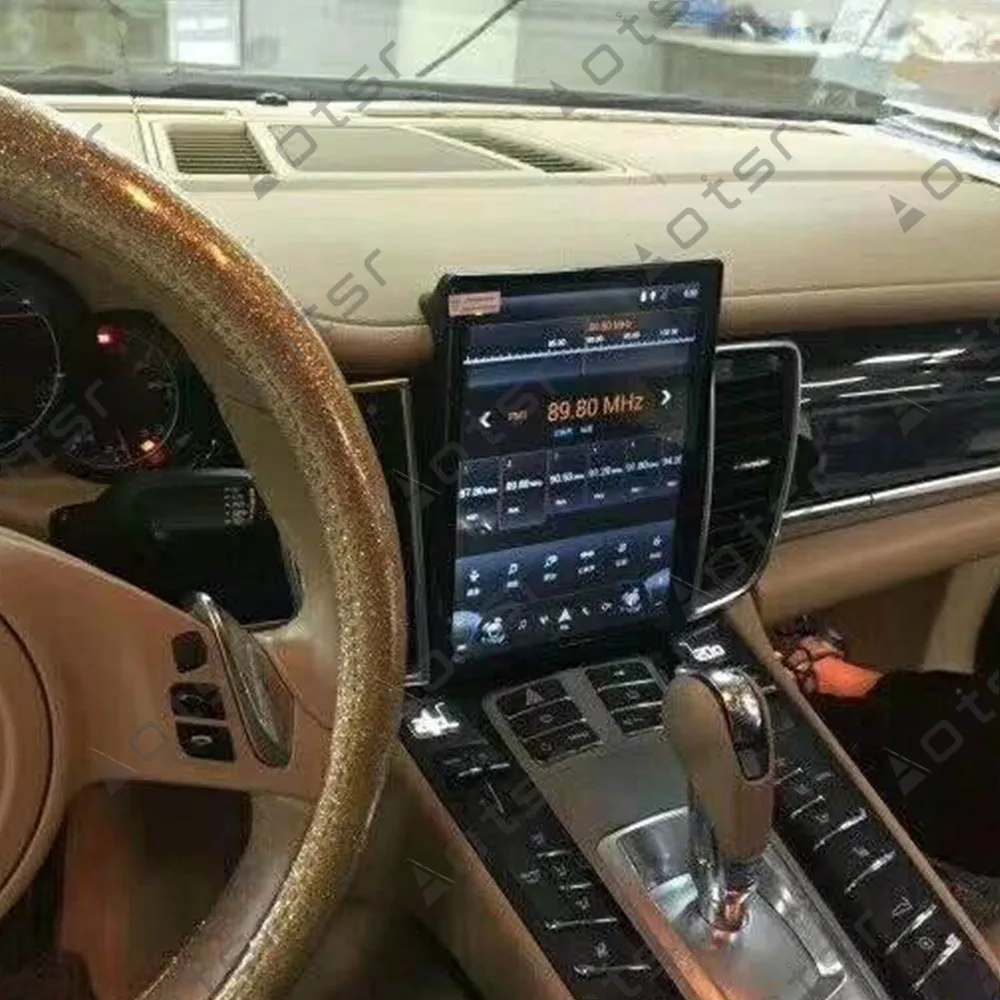 Aotsr Tesla 9," вертикальный экран Android 7,1 автомобильный dvd-плеер gps навигация для Porsche Panamera 2011- стереонаушники