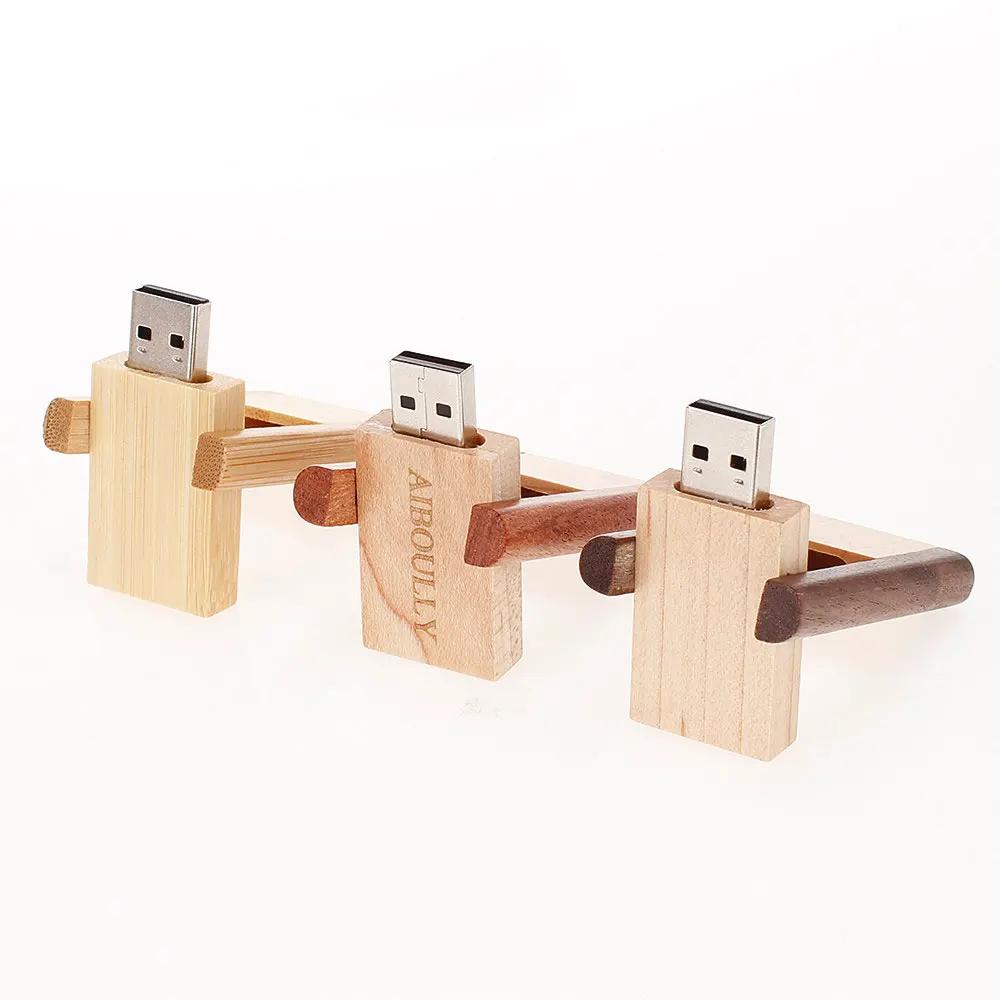 Поворотный деревянный USB флэш-накопитель 128 ГБ 4 ГБ 8 ГБ флеш-накопитель 16 ГБ флеш-накопитель 32 Гб 64 ГБ Usb 2,0 Свадебная индивидуальная