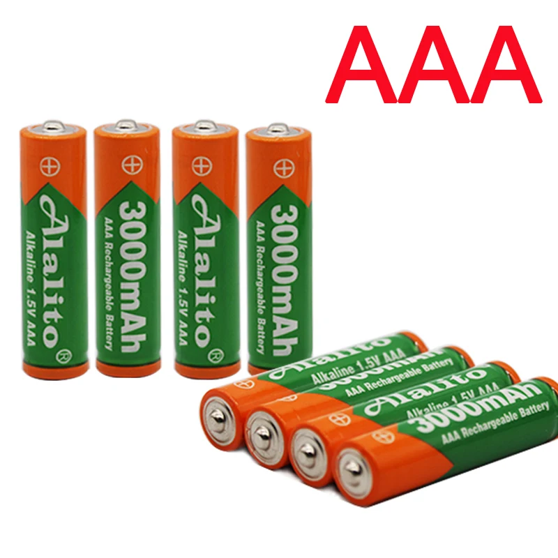 Alalito 1 5 V AAA 3000mAh Щелочная аккумуляторная батарея + 3800 mAh AA щелочная для Светодиодный