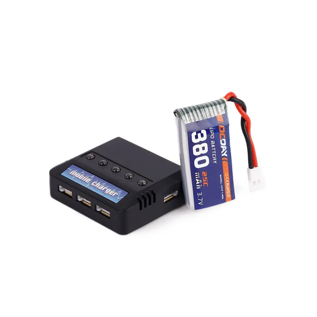 OCDAY 3,7 V 380 мА/ч, 25C 1S1P 1.4WH Батарея& Зарядное устройство для Hubsan H107C H107D