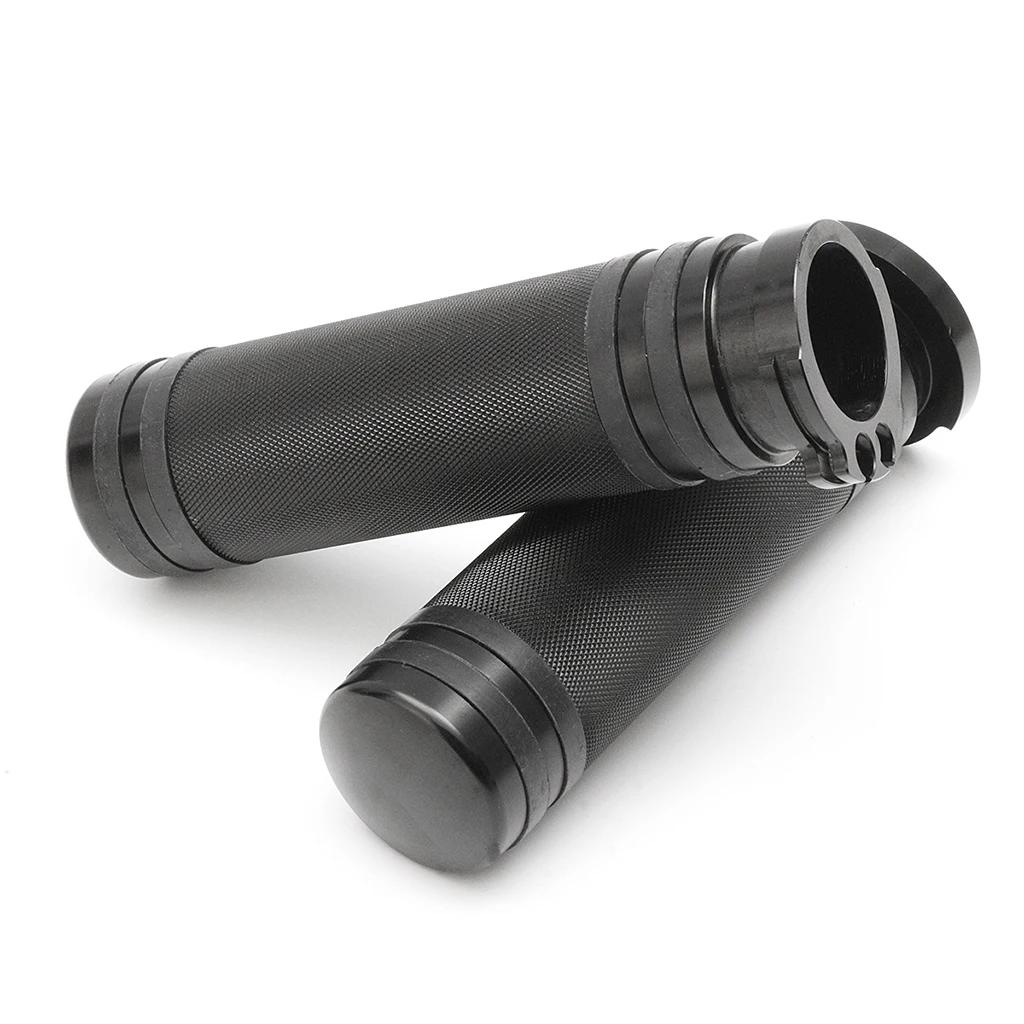 1 Pair 25mm Motorcycle Throttle Rubber Handlebar Hand Grips Clutch Lever Sleeves For Harley