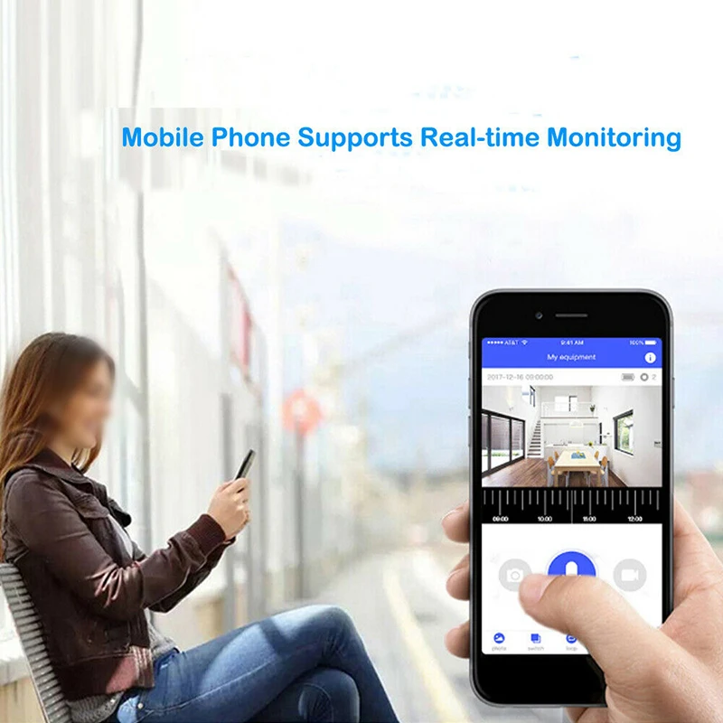 

Recording WIFI Smart Doorbell 2 way Intercom Monitor Wireless Outdoor Home