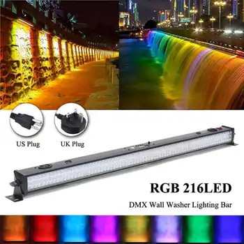 

RGB DMX LED Light 216LED 28W 110-240V Red Blue Green Wall Washer Uplighter only Indoor DJ Party Shows Lighting