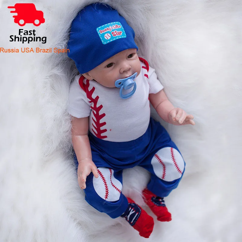 

22 Inch bebe Reborn Dolls 55cm Soft Silicon reborn baby doll Realistic lifelike boneca toys for Girl Birthday Gift