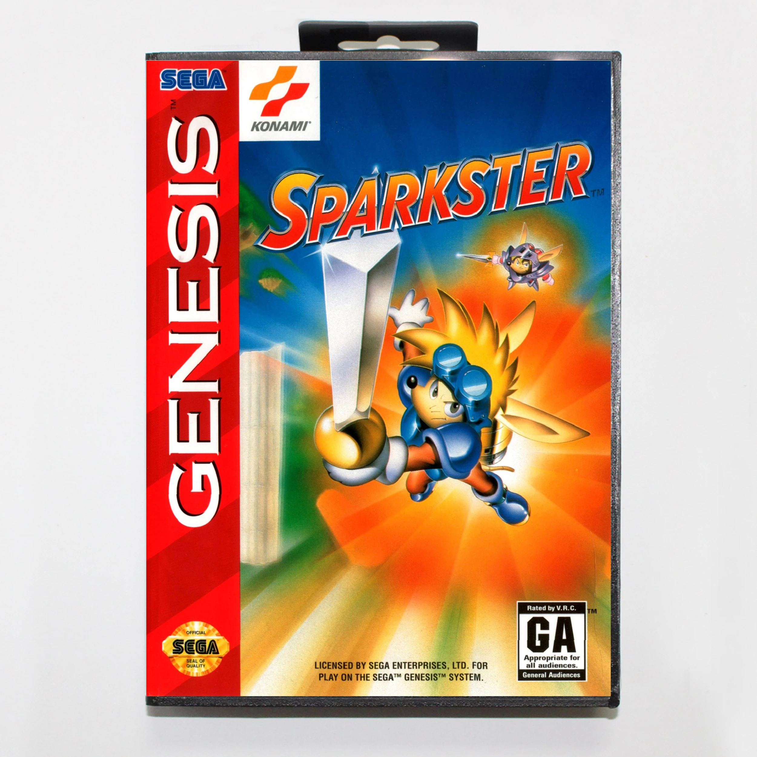 Sparkster 16 бит MD игровая карта для sega Mega Drive/Genesis с розничной коробкой