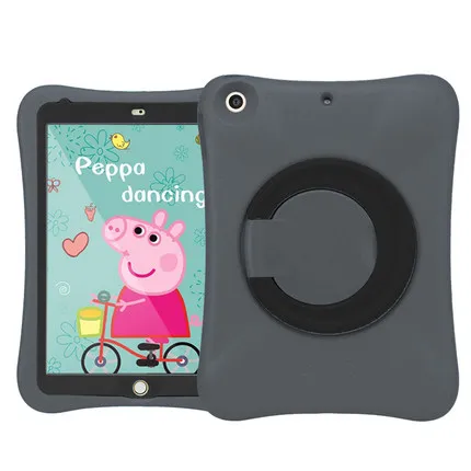 Eva чехол для iPad 9,7 дети coque funda вращающийся 5th 6th поколения Чехол свет для iPad 5 6 крышка для iPad air 2 air - Цвет: Black