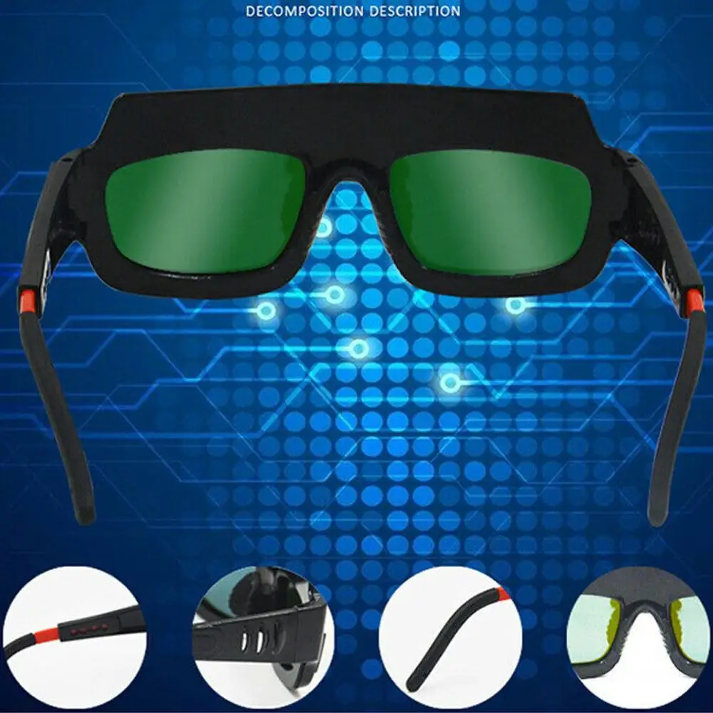 Новая солнечная энергия авто затемнение Сварочная маска шлем очки сварщик стекло Arc PC объектив Большое стекло es для защиты сварки
