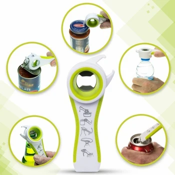 

5 in 1 Multifuctional Stainless Steel plastic Can jar bottle open can Opener Beer Good Home Kitchen Manual Tools