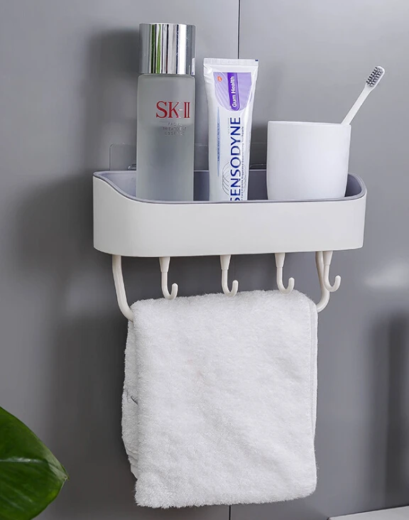 A Bathroom Shelf Rack Bathroom Accessories Storage Organizer For Shampoo Soap Cosmetic Basket Holder Makeup Organizers - Color: A