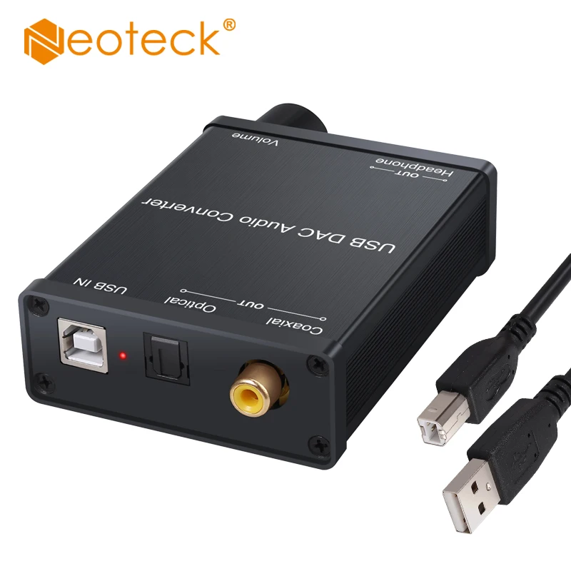 

Neoteck USB DAC Audio Converter USB Audio Sound Card with Headphone Amplifier USB to Coaxial S/PDIF For Windows XP Mac PS3 PS4