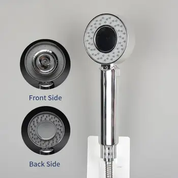 

3 Modes Silver Double-sided High Turbo Pressure Shower Head Filtered Ionic Stone Stream Water Saving Filter SPA Shower Heads