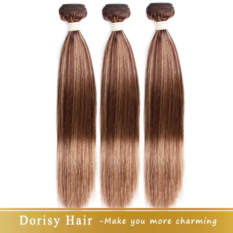 P4 27 Human Hair Bundles Brazilian Straight Hair Weaving 10 26inch